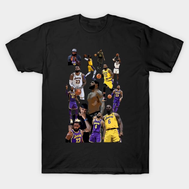 Lebron James Basketball T-Shirt by Playful Creatives